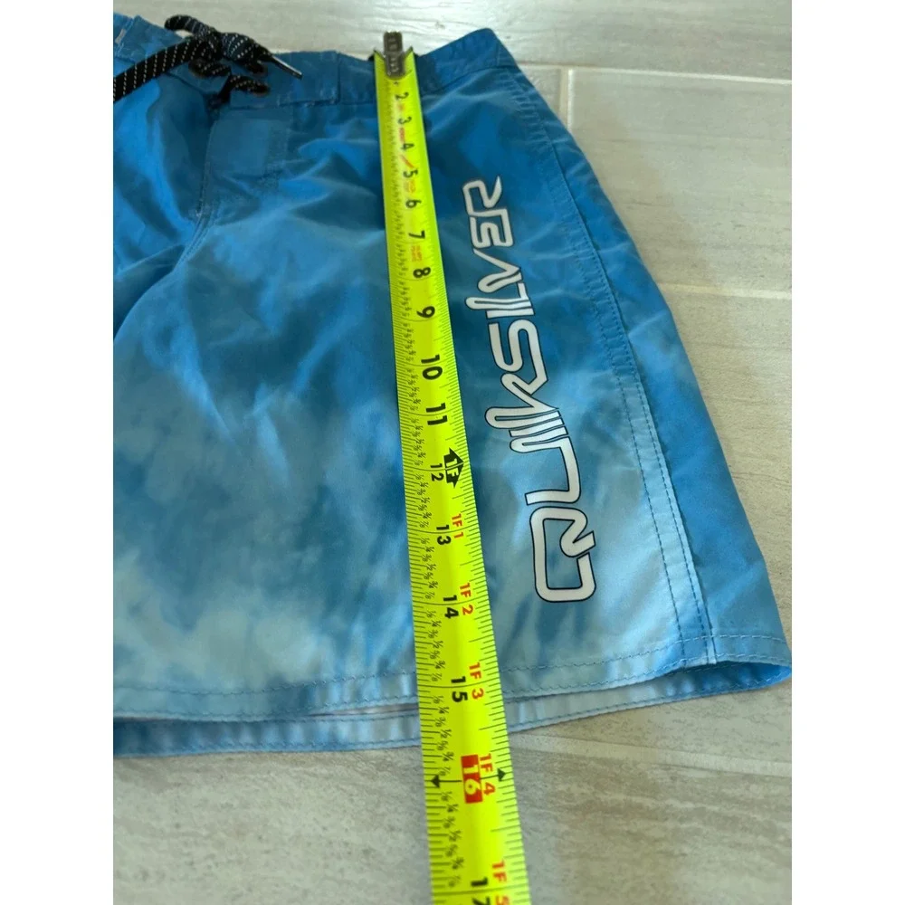 Quiksilver Boys Blue Ombre Tie Dye Board Shorts Swim Trunks Size‎ 8 24 Waist